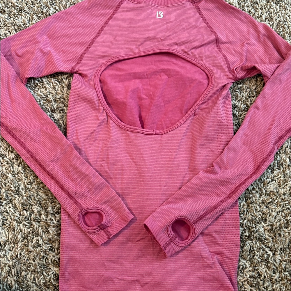 BuffBunny Rose Long Sleeve Tee with Thumbholes